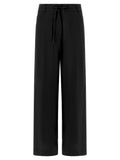 NUDE Black Viscose Casual Pants