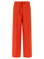 NUDE Orange Viscose Casual Pants