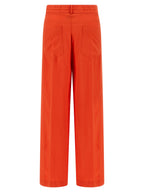 NUDE Orange Viscose Casual Pants