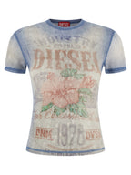 Diesel Blue Cotton T-Shirt