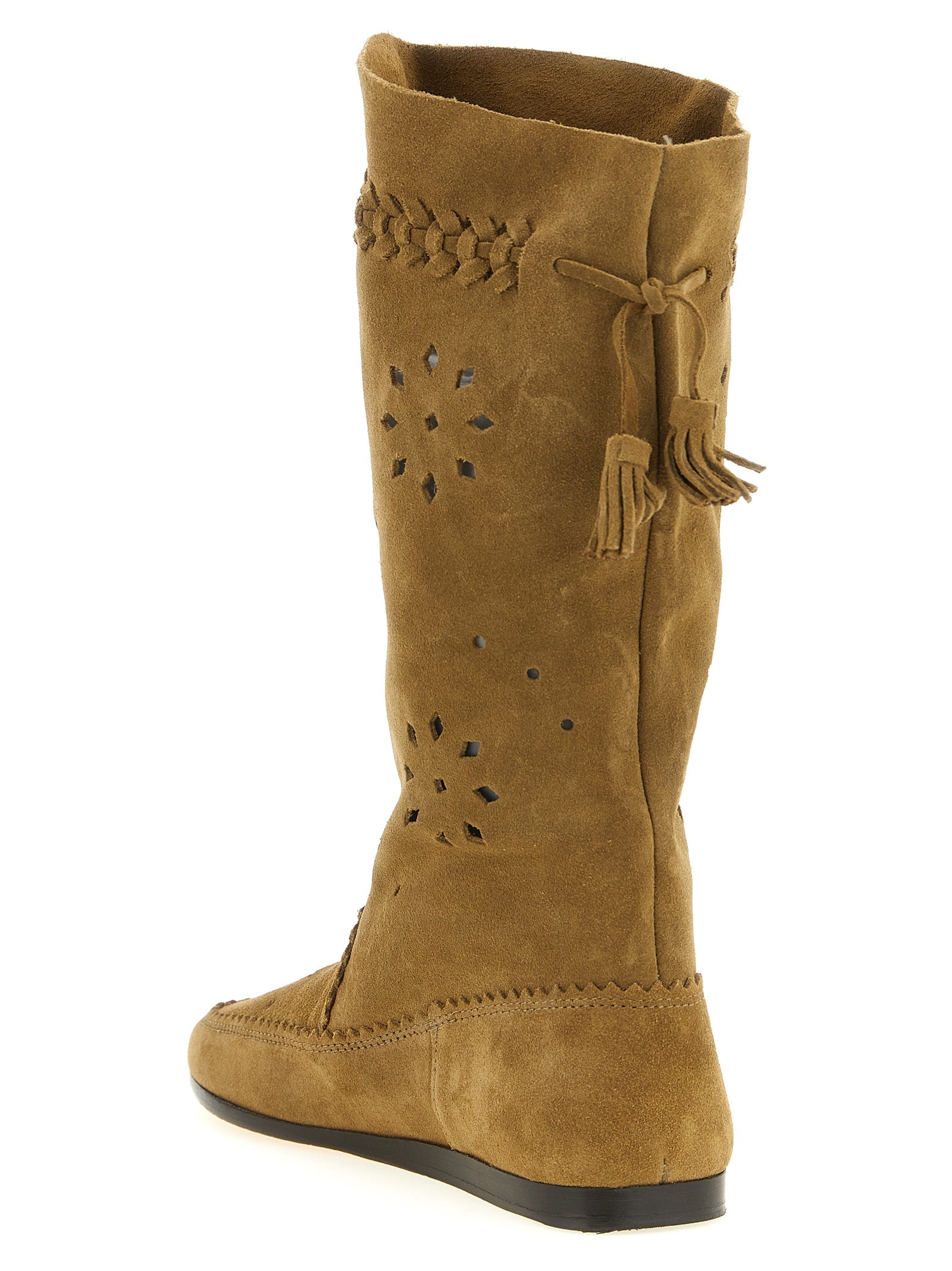 Brown Calfskin Over The Knee