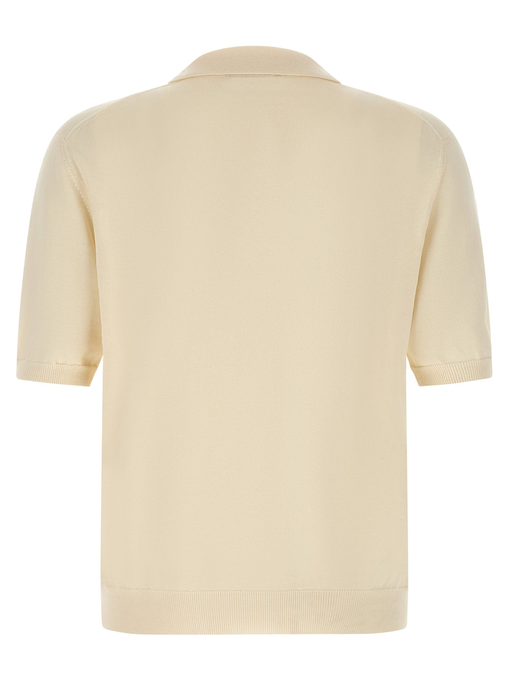 Beige Cotton Polo Shirt