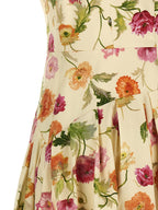 Carolina Herrera Beige Cotton Midi Dress
