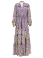 Purple Recycled Polyester Long Dress