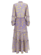 Purple Recycled Polyester Long Dress