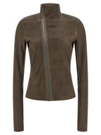 Rick Owens Brown Leather Leather Jacket