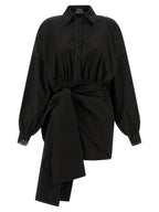 Black Polyester Short Dress