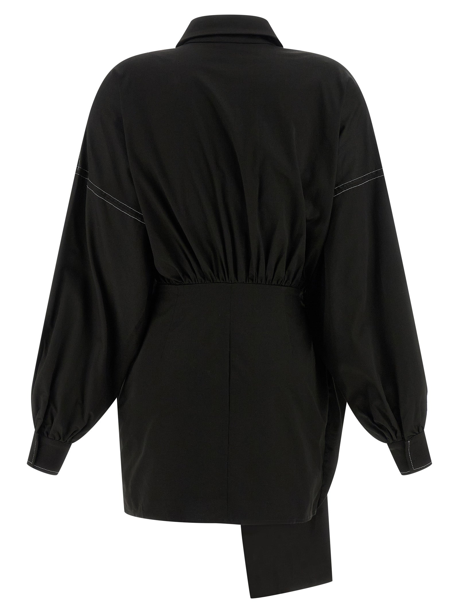Black Polyester Short Dress