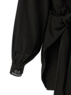 Black Polyester Short Dress