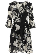Bicolor Recycled Polyester Midi Dress