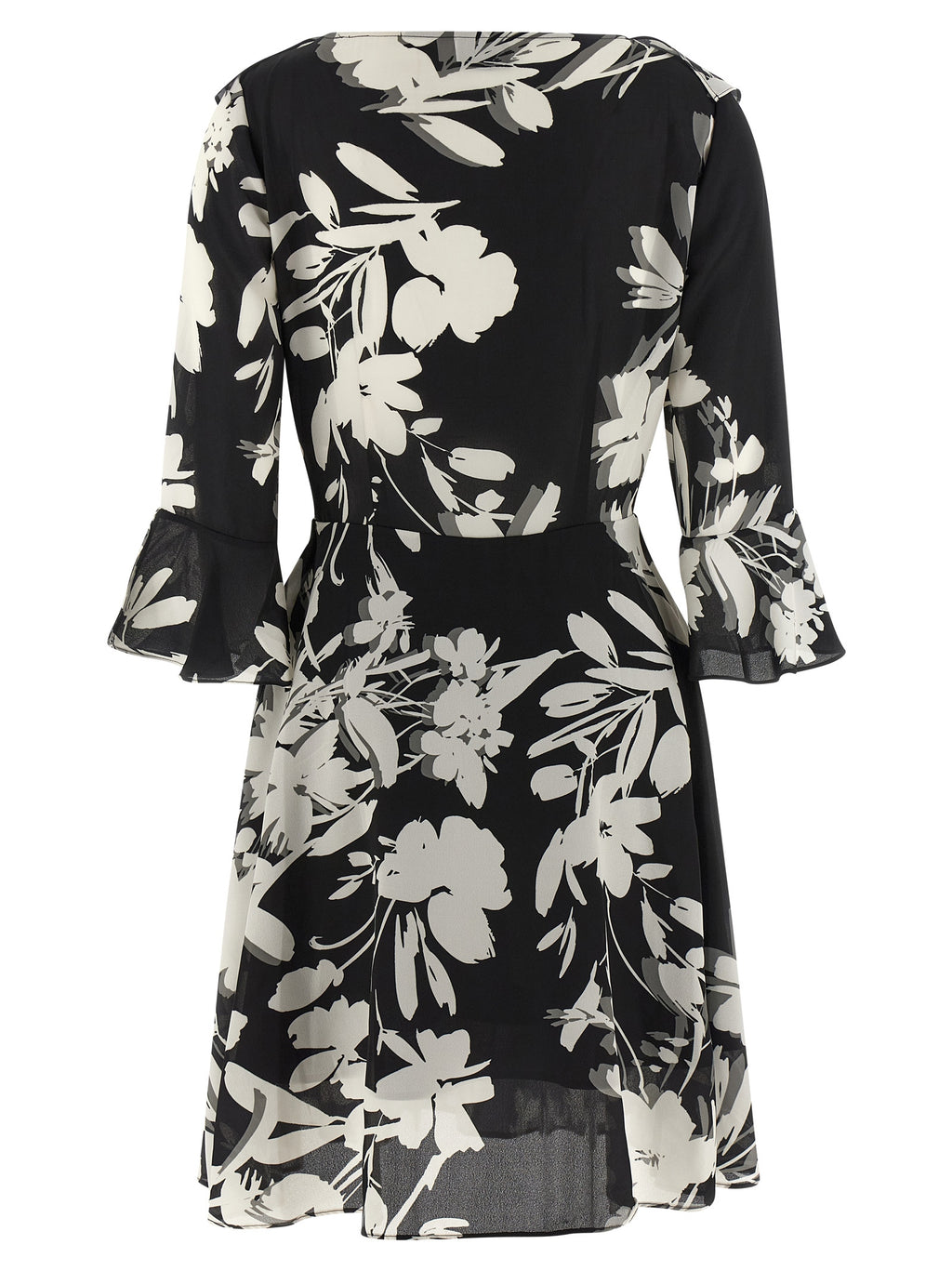 Bicolor Recycled Polyester Midi Dress