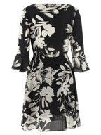Bicolor Recycled Polyester Midi Dress