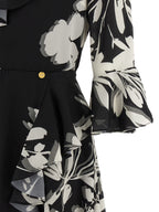 Bicolor Recycled Polyester Midi Dress