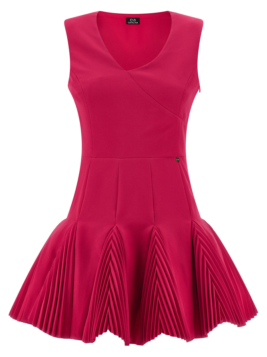 CATALINA Fuchsia Polyester Short Dress