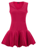 CATALINA Fuchsia Polyester Short Dress