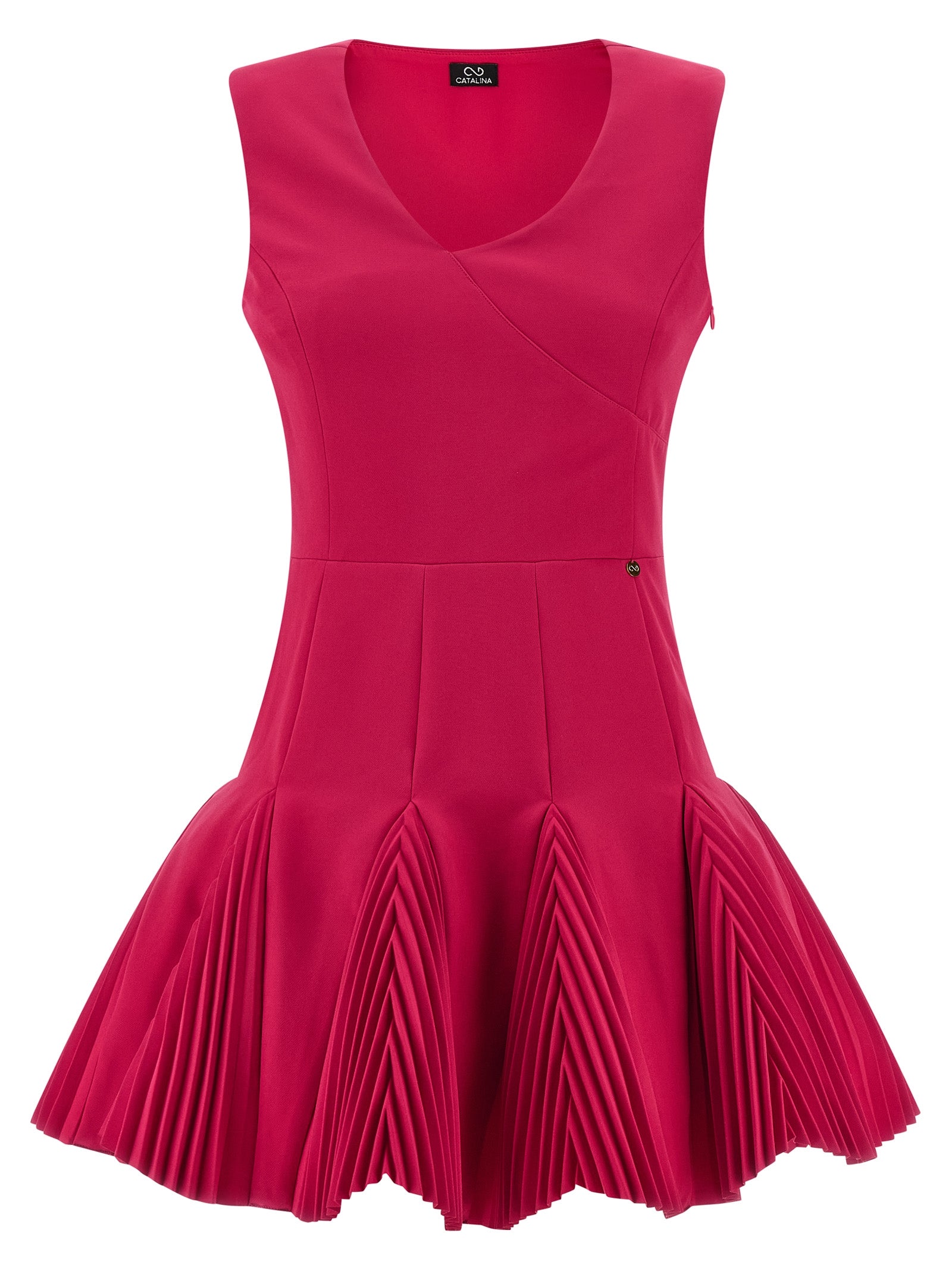 CATALINA Fuchsia Polyester Short Dress