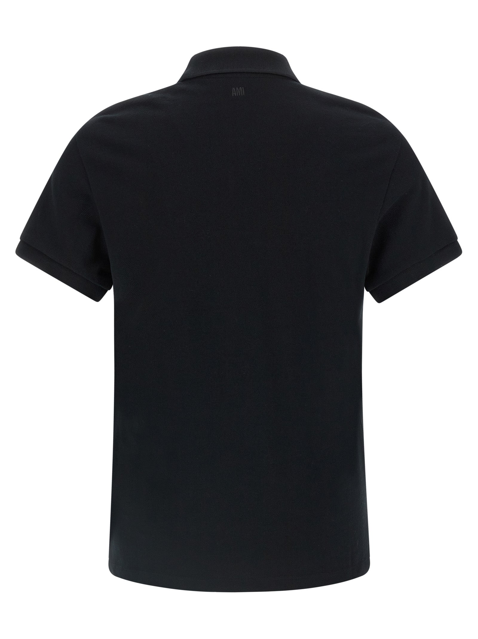 Black Cotton Polo Shirt