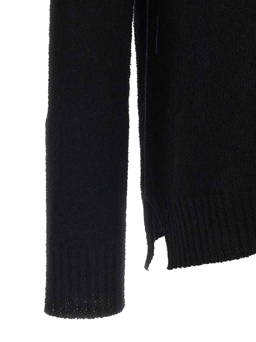 MA'RY'YA Black Cotton Cardigan