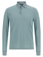 ZANONE Blue Cotton Polo Shirt