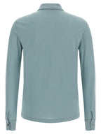 ZANONE Blue Cotton Polo Shirt