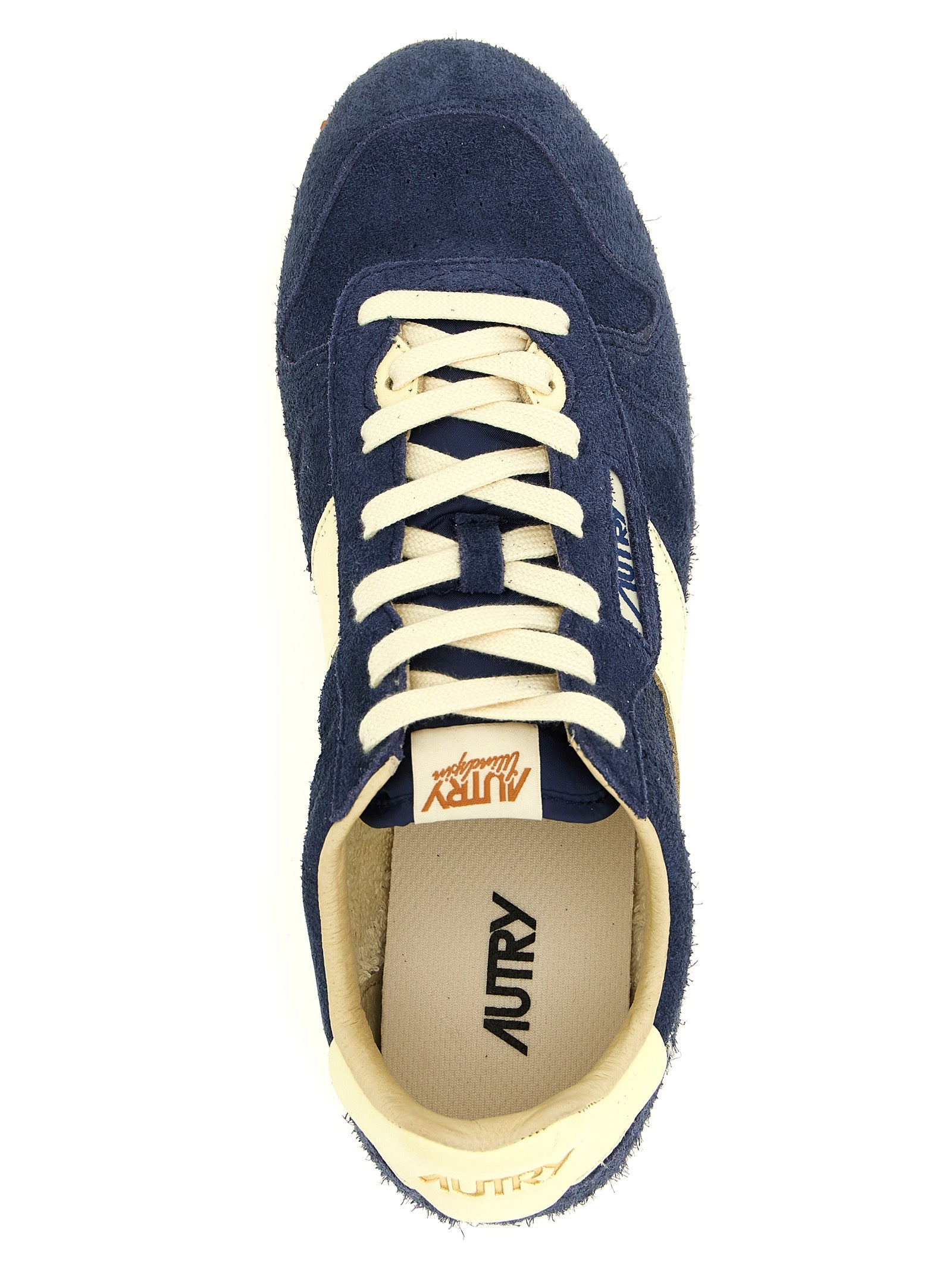 Blue Cowhide Athletic Sneakers