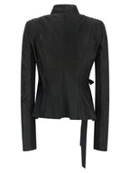 Rick Owens Black Lamb Leather Leather Jacket