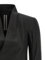 Rick Owens Black Lamb Leather Leather Jacket