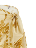 Eres Beige Cotton Midi Skirt