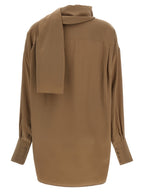 Brown Silk Blouse