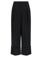 Darkpark Black Viscose Casual Pants