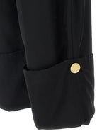 Darkpark Black Viscose Casual Pants