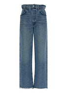 Agolde Blue Cotton Straight-Leg Jeans