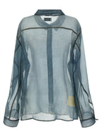 Haikure Blue Silk Blouse