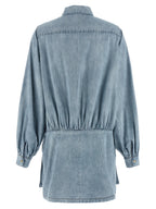 7 For All Mankind Blue Cotton Short Dress