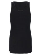 Black Cotton Sleeveles T-Shirt