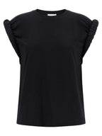 NUDE Black Cotton Sleeveles T-Shirt