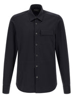 Kiton Blue Cotton Blouse