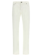 Jacob Cohen White Cotton Straight-Leg Jeans