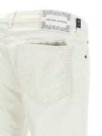 Jacob Cohen White Cotton Straight-Leg Jeans