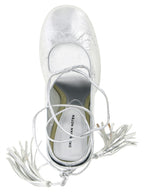 Dries Van Noten Silver Lamb Leather High Heel Pumps