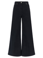 NUDE Blue Cotton Flared Pants