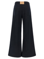 NUDE Blue Cotton Flared Pants