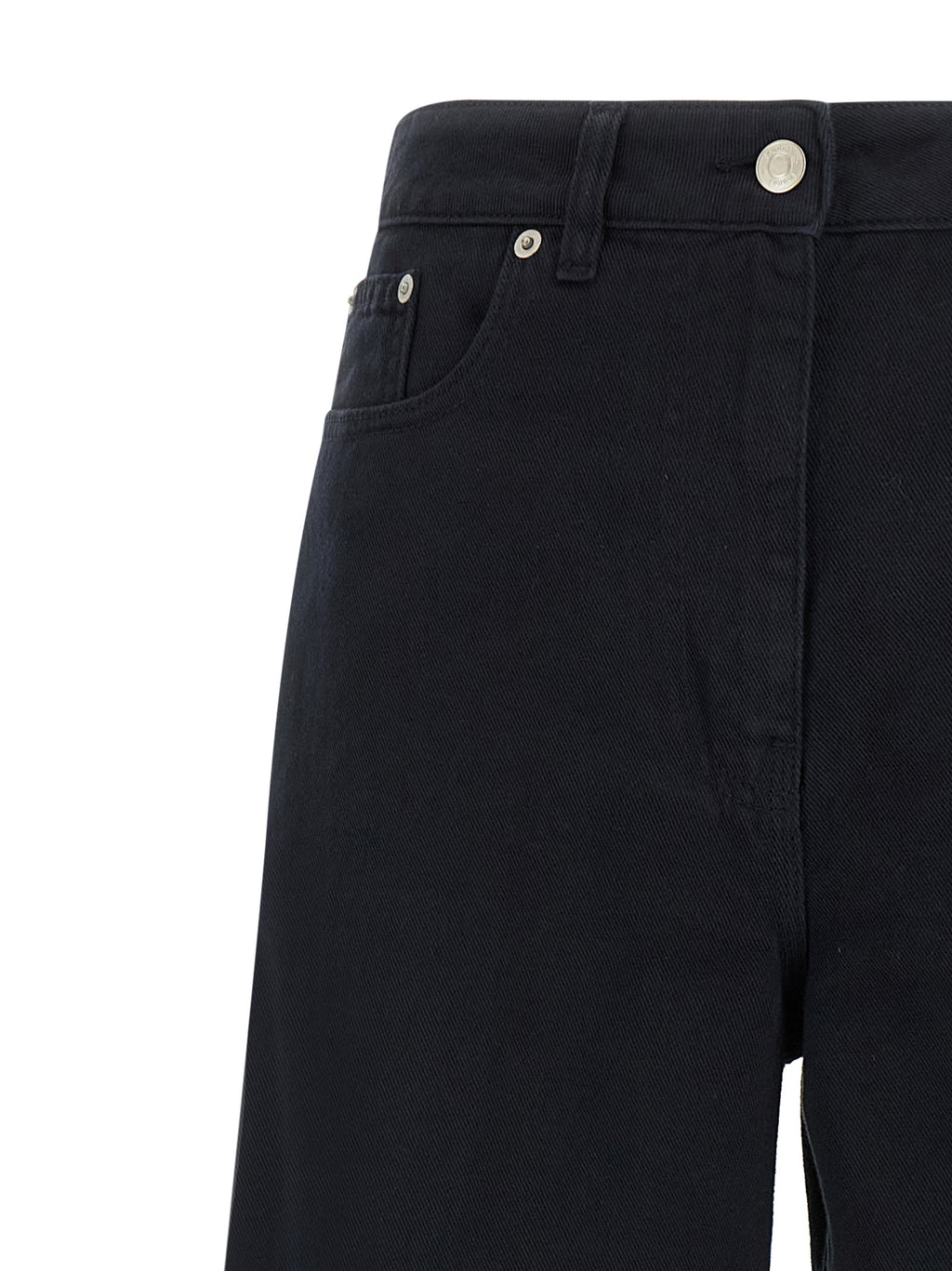NUDE Blue Cotton Flared Pants