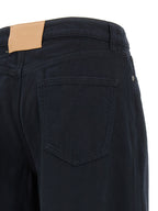NUDE Blue Cotton Flared Pants