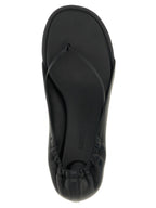 Jacquemus Black Lamb Leather Flat Sandals