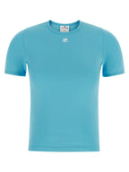 Courrèges Blue Cotton T-Shirt
