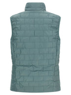 Blue Polyester Sleeveless Jacket