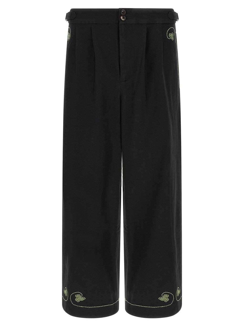 BODE Black Cotton Casual Pants