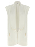 DI.LA3 PARI' White Viscose Sleeveless Jacket