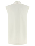 DI.LA3 PARI' White Viscose Sleeveless Jacket